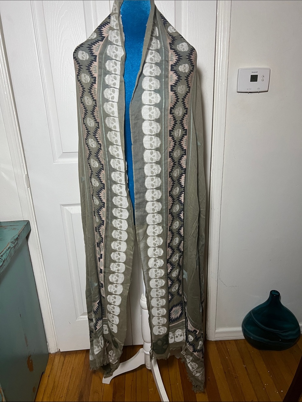Zadig & Voltaire Skull Shawl Scarf Size OS